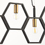 Hexa 5lt Pendant Matt Black / Gold E14