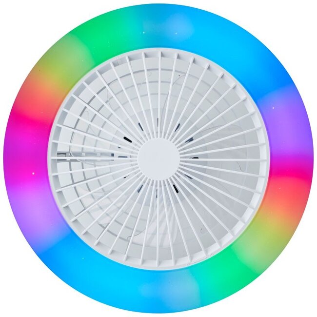 Brilliant Salerno LED Ceiling Fan Light 49CM White RGB CCT