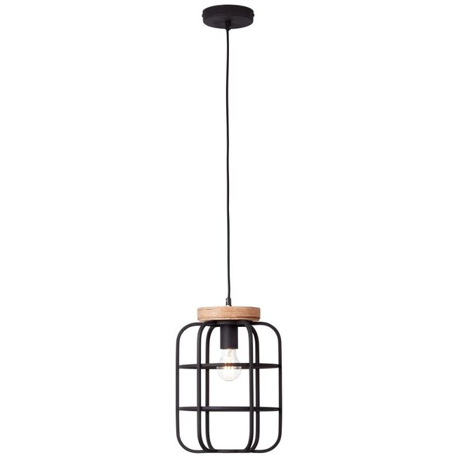 Brilliant Gwen 1lt Pendant E27 Wood