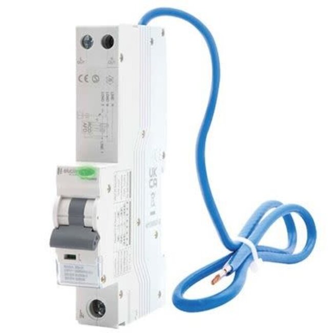 Customer Services Elucian 32A AFDD and RCBO, 1 Pole + Neutral, B Curve, Type A, 6kA