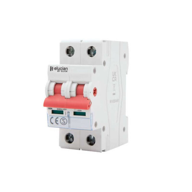 Customer Services Elucian 2 Pole 100A Mains Isolator Switch