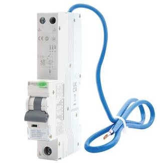 Customer Services Elucian 16A AFDD and RCBO, 1 Pole + Neutral, B Curve, Type A, 6kA