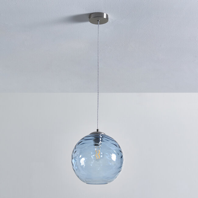 Aqua 1 Light Pendant Ceiling Fitting Blue