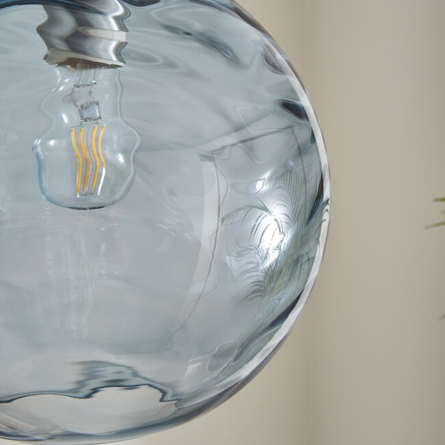 Aqua 1 Light Pendant Ceiling Fitting Blue