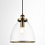 Jamey Glass Pendant Clear/Brass