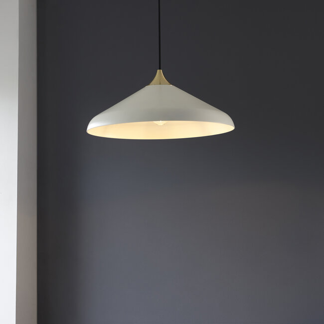 Glo 1lt Pendant White / Brushed Brass