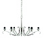 Columbia Nickel 6 Light Chandelier EXC Glass Shade