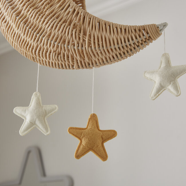 Rattan Moon & Stars Easy Fit Pendant