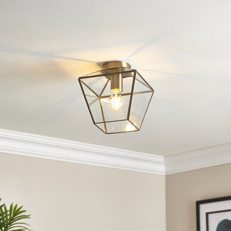 Amsterdam 1lt Flush E27 Brass