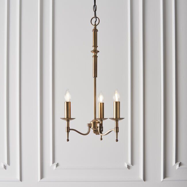 Stanford Ant Brass Georgetown Pendant EXC shade