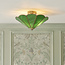 Babette 2 Light Flush Ceiling Fitting Green