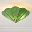 Babette 2 Light Flush Ceiling Fitting Green