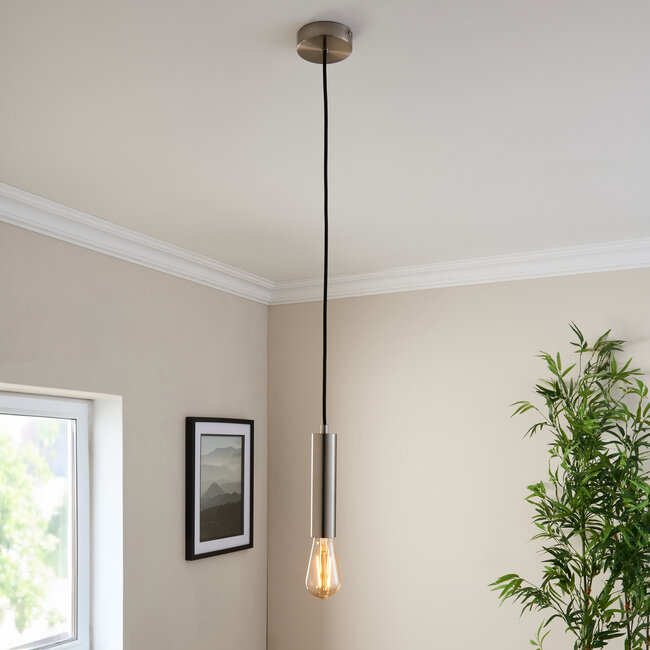 Slim pendant brushed chrome