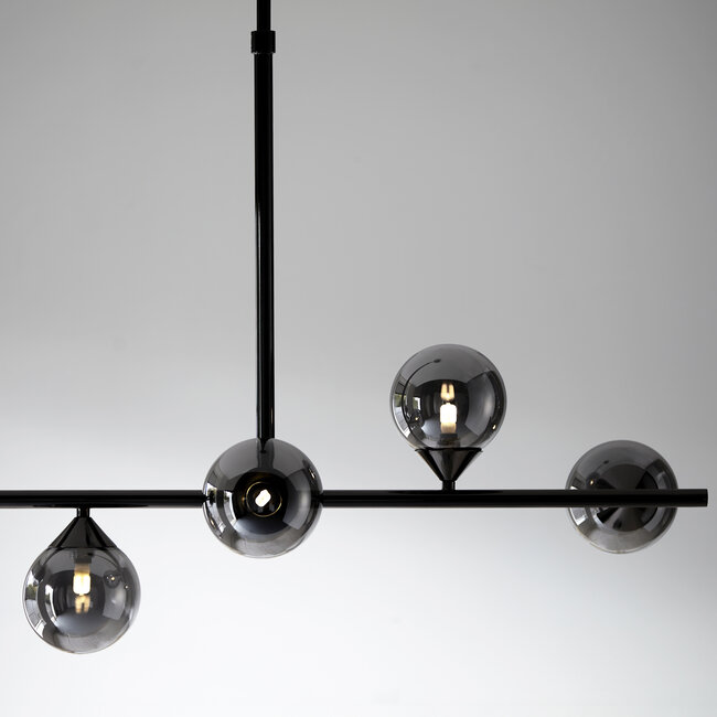 Otis 5lt Linear Pendant - Black Chrome