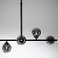 Otis 5lt Linear Pendant - Black Chrome