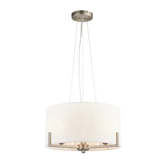 Westbourne 3lt Pendant Matt Nickel / Ivory