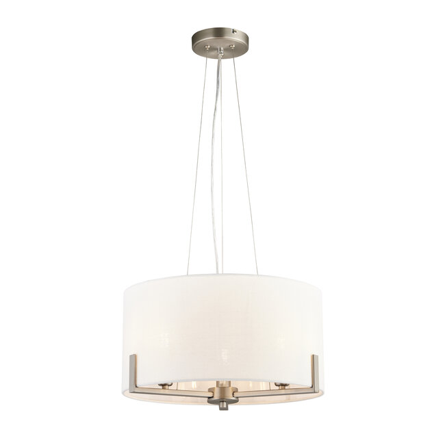 Westbourne 3lt Pendant Matt Nickel / Ivory