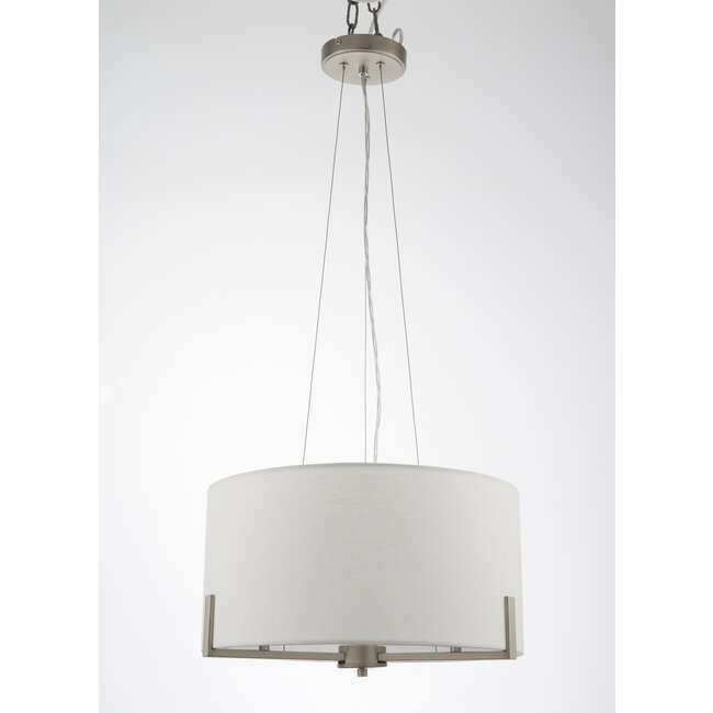Westbourne 3lt Pendant Matt Nickel / Ivory