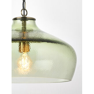 Calimel 1lt Pendant Glass Olive