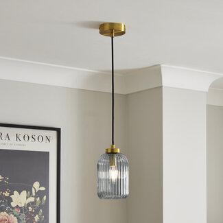 Riley 1 Lt Pendant Ceiling Fitting Navy