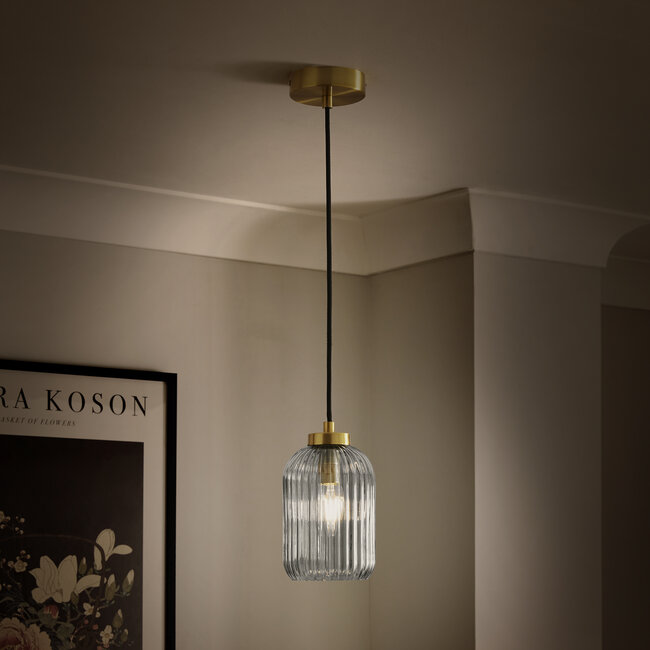 Riley 1 Lt Pendant Ceiling Fitting Navy