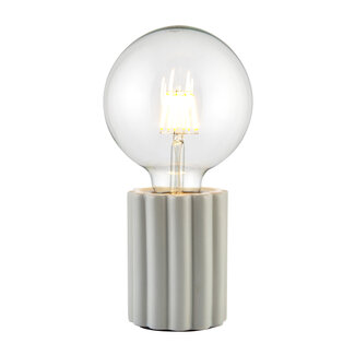 Ribbed Bulb Holder 1lt Table Grey
