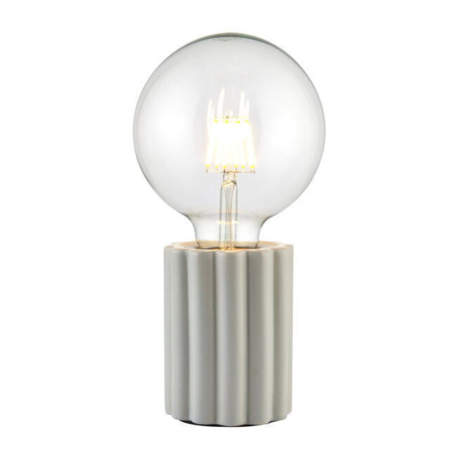 Ribbed Bulb Holder 1lt Table Grey