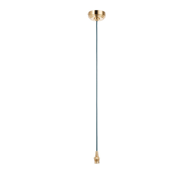 Eltham 1lt Aged Brass/Blue Cord B22