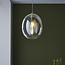 Kelda Oval Pendant - Champagne/Satin Brass