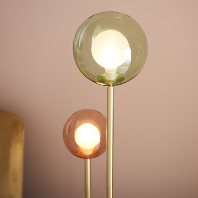 Angelina Multi Coloured Glass 2lt Floor Lamp