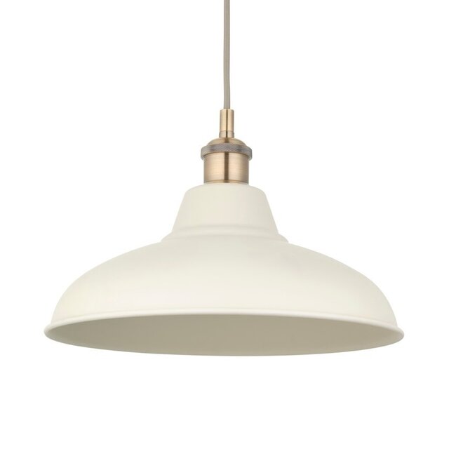Carmella 1lt Pendant Matt Putty / Brass