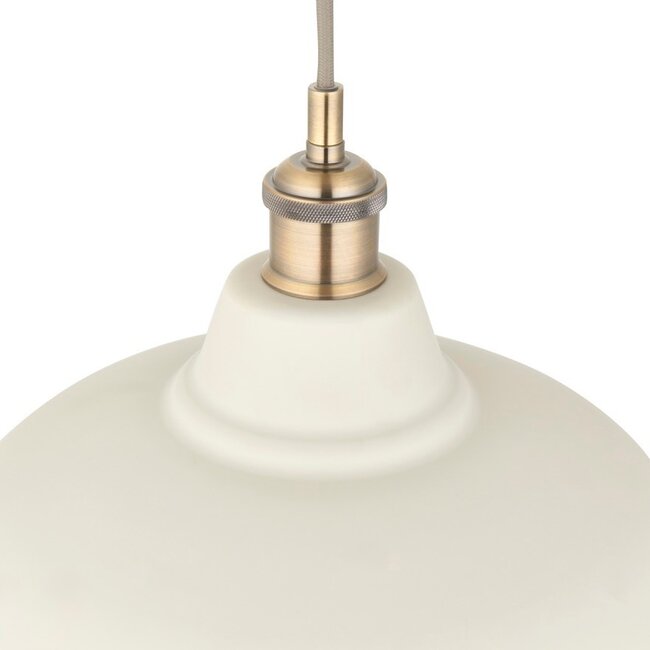 Carmella 1lt Pendant Matt Putty / Brass