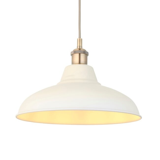 Carmella 1lt Pendant Matt Putty / Brass