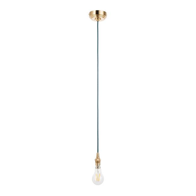 Eltham 1lt Cable Set Aged Brass/Green Cord B22