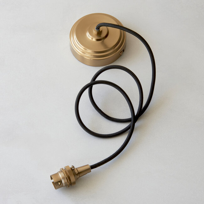 Eltham Cable Set - Br Aged Brass/Black Flex