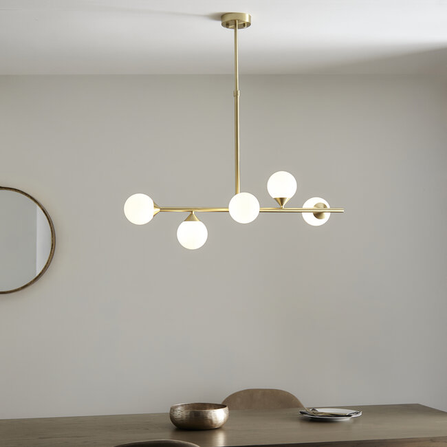 Otis 5lt Bar Pendant Satin Gold