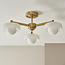 Boss 3lt Semi Flush - Br Aged Brass/Frosted