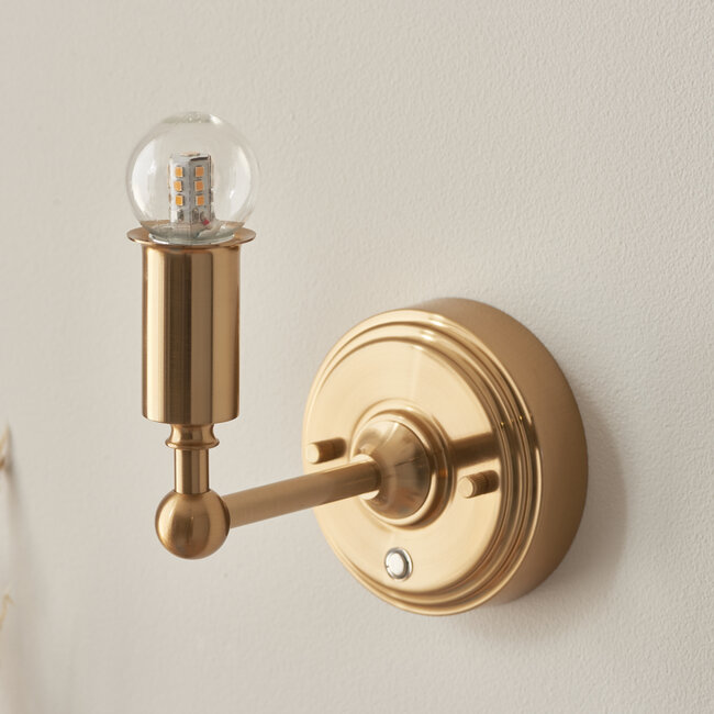Burley Rechargeable Wall Fitting - Br Aged Brass