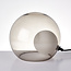 Half Moon Table Lamp Blk Glass