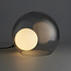 Half Moon Table Lamp Blk Glass