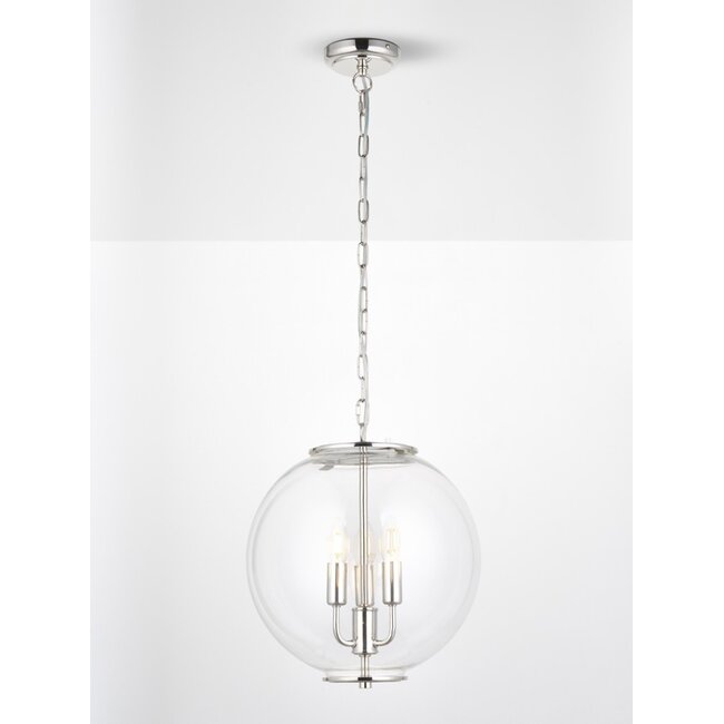 Park Globe 3lt Pendant Bright Nickel