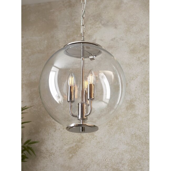 Park Globe 3lt Pendant Bright Nickel