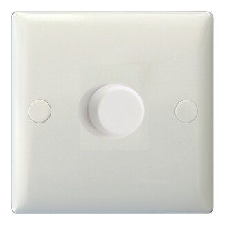 Varilight Value 1-Gang 2-Way Push-On/Off Rotary LED Dimmer 1 x 0-120W (1-10 LEDs) V-Pro Polar White White Knob