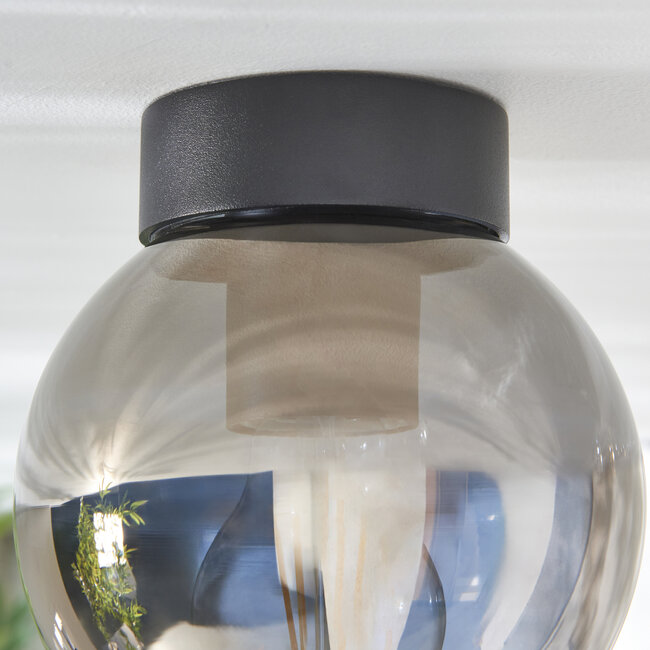 Sligo Outdoor Flsh Ceiling Fitting Smked