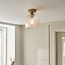 Ashcroft Ribbed Flush - Br Aged Brass/Clear