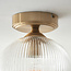 Ashcroft Ribbed Flush - Br Aged Brass/Clear