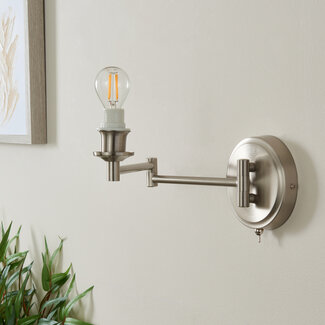 Priestley Base Only Wall Light Brushed Chrome