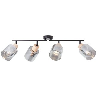 Brilliant Weald Spotlight Tube 4lt black/smoke/wood