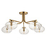Jacob 5lt Semi Flush - Br Warm Brass/Clear Bubble Glass