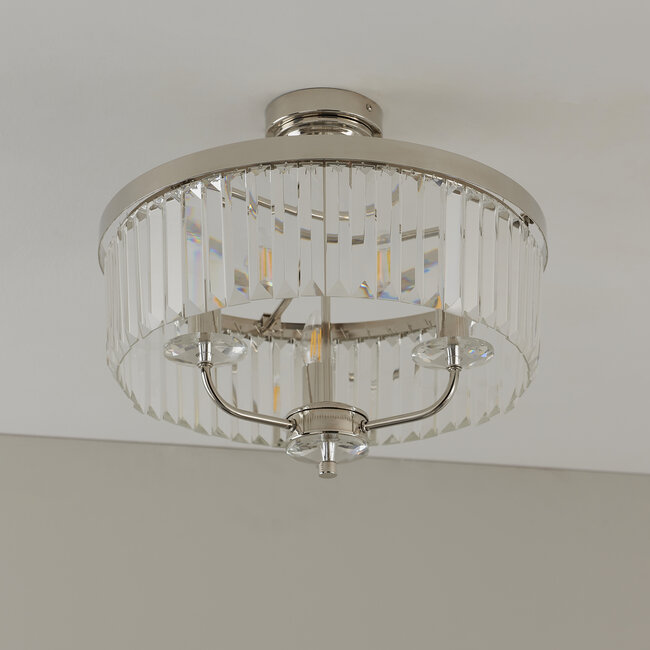 Chesterfield 3lt Semi flush - chrome